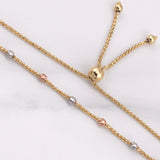 Pulso Franco Gradual 2.4gr / 9 3/4 in / 2.4mm Tres Oros +4 18K !