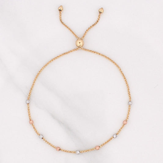 Pulso Franco Gradual 2.35gr / 9 3/4 in / 2.4mm Tres Oros +4 18K !