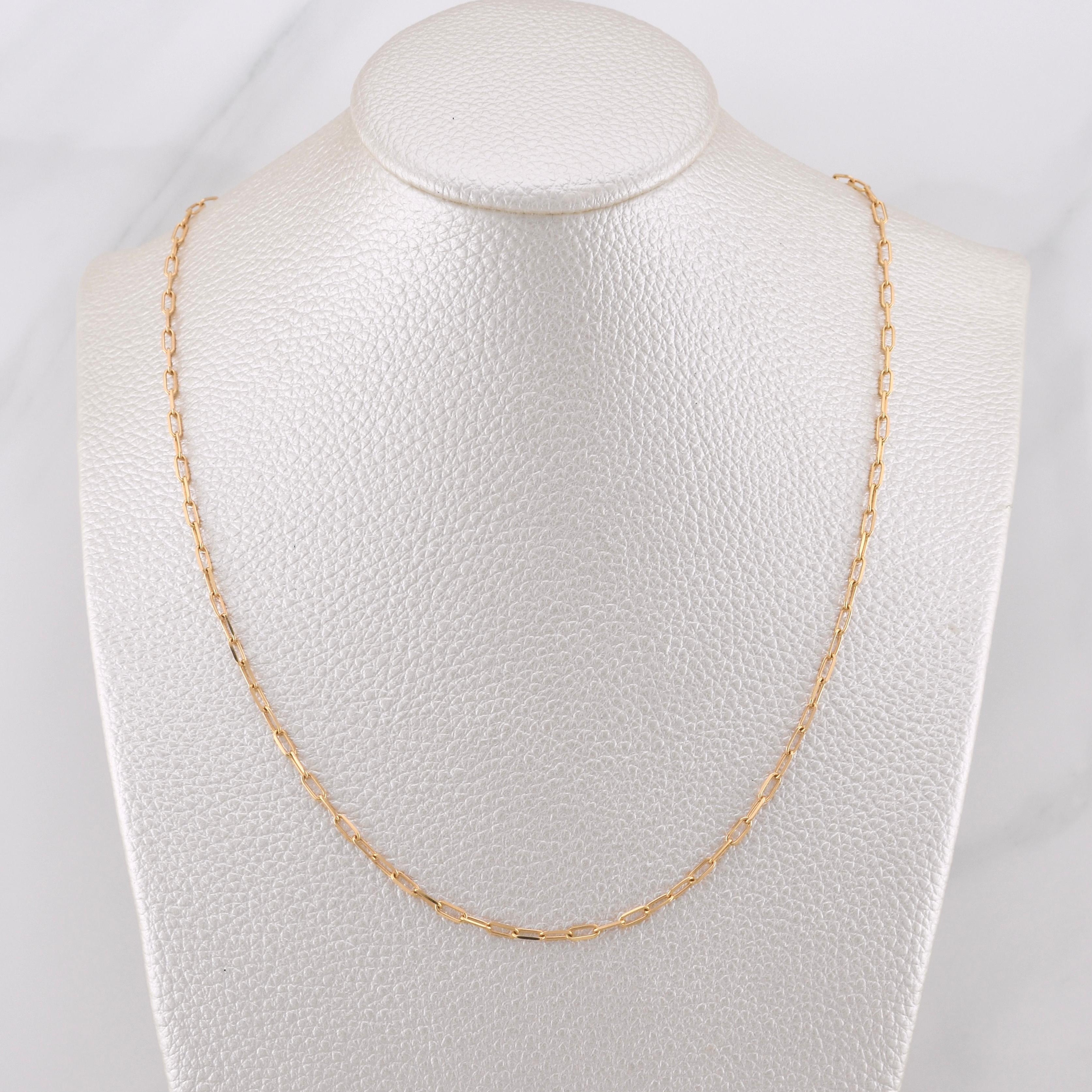 Mini Box Chain 4.1gr / 19.8in / 18K Gold +3!