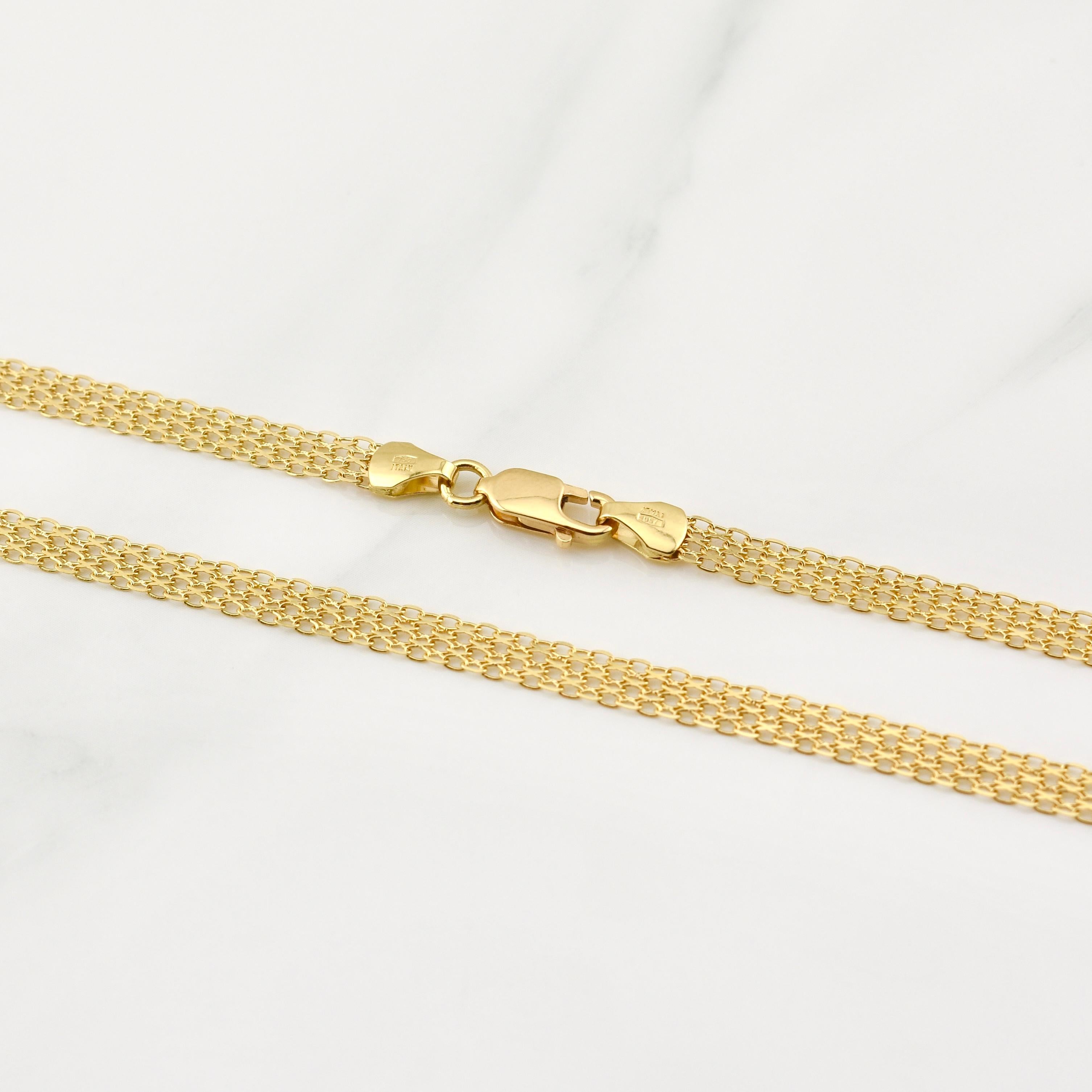 Cadena China 8.1gr / 23 3/4 in / Oro Amarillo +1 18K !