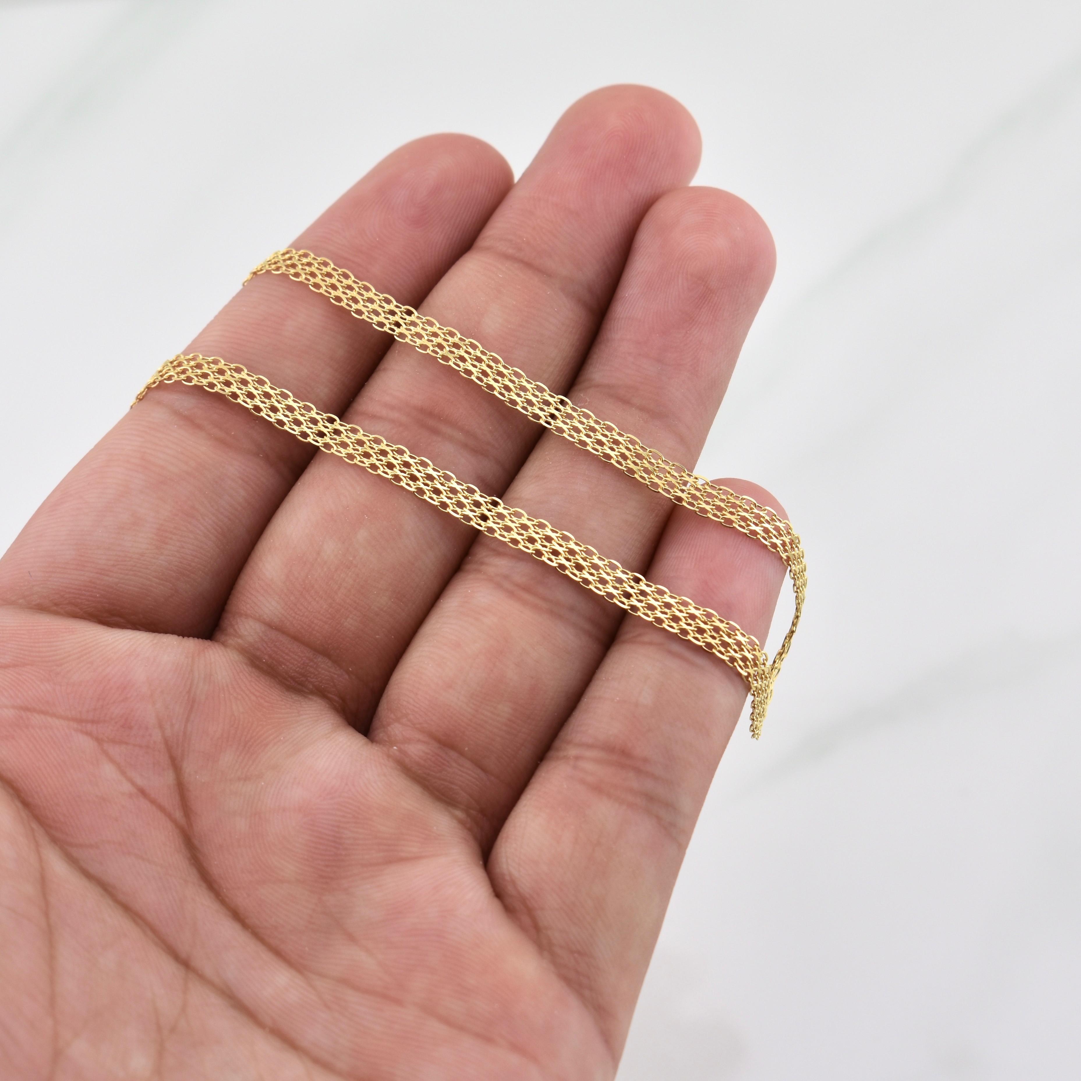 Cadena China 8.05gr / 23 3/4 in / Oro Amarillo +1 18K !