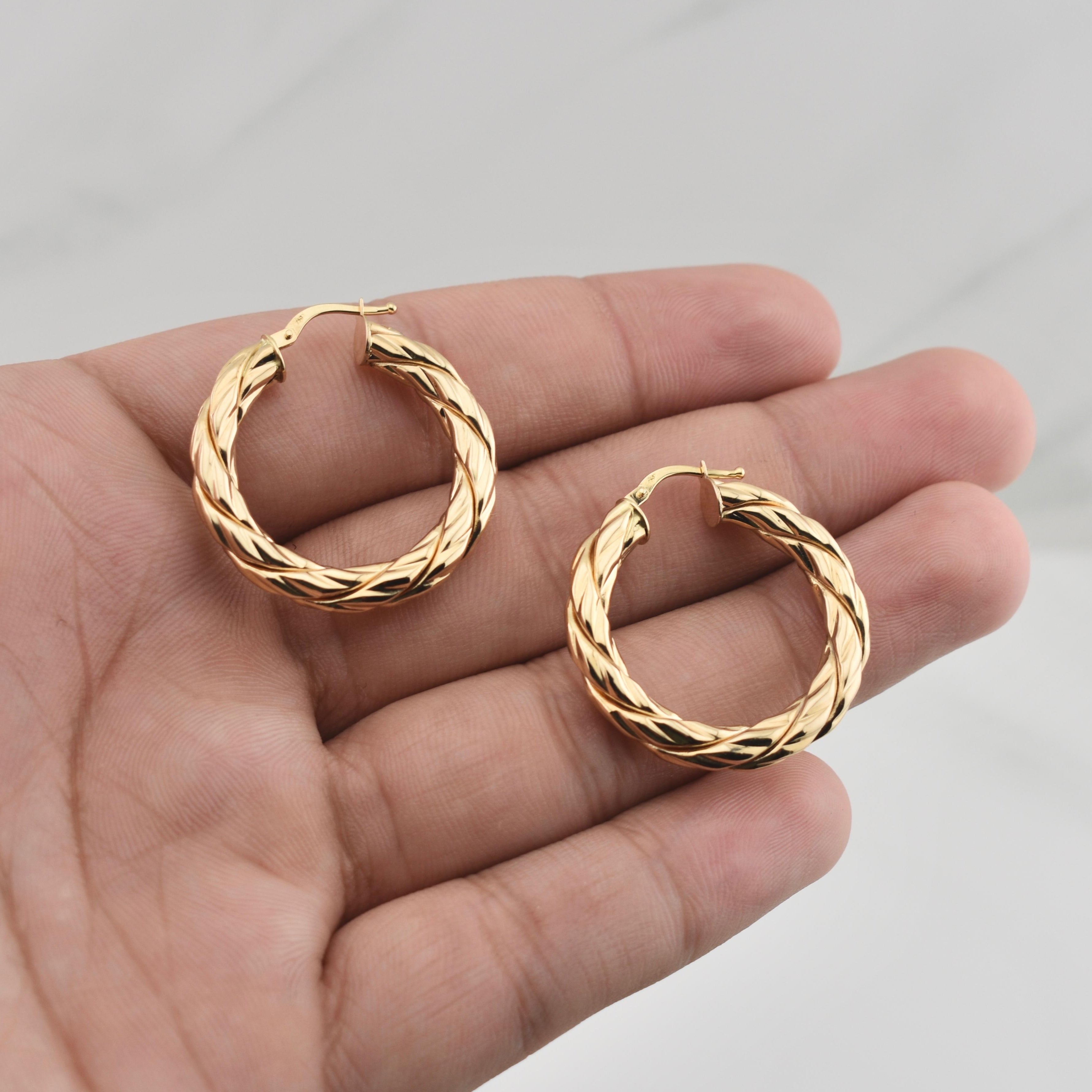 Candongas Tati 3.9gr / 1 1/4 in / Oro Amarillo +4 18K !