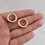 Hoop Earrings Vivi 3.25gr / 1 in / Three-tone Gold +4 18K