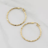 Hoop Earrings Cora 1.75gr / 1 1/2 in / Yellow Gold +4 18K !