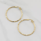 Hoop Earrings Cora 1.4gr / 1 1/2 in / Yellow Gold +4 18K