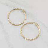 Cora Hoop Earrings 1.4gr / 1 1/2 in / Yellow Gold +4 18K !