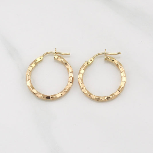 Esme Hoop Earrings 1.3gr / 3/4 in / Yellow Gold +4 18K !