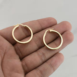 Hoop Earrings Screw 2.45gr / 1 in / Yellow Gold +4 18K !