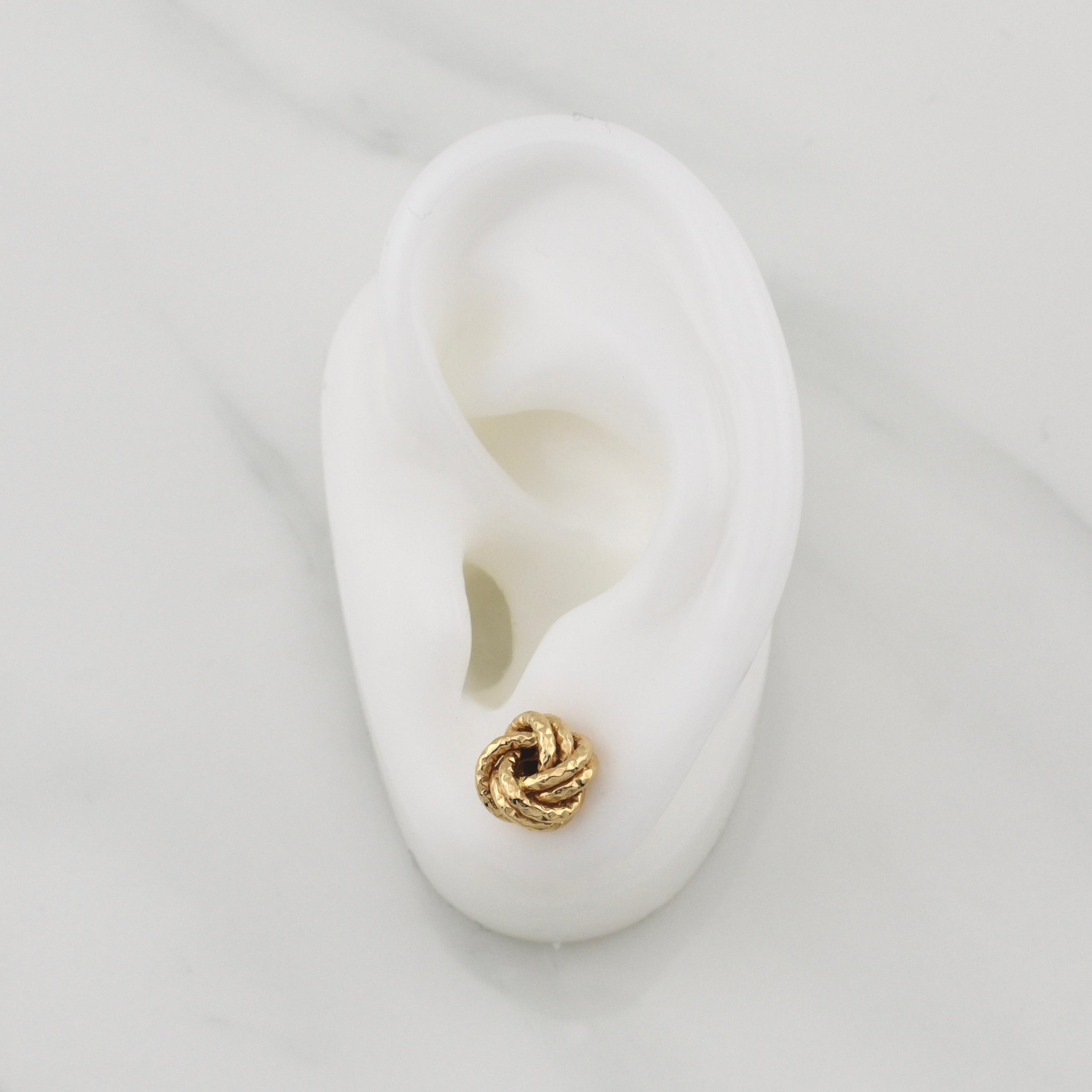 Topos Helice Diamantado 1.7gr / 10.5mm Oro Amarillo +4 18K !