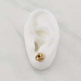 Topos Helice Diamantado 1.7gr / 10.5mm Oro Amarillo +4 18K !