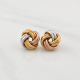 Stud Earrings Helix 2.2gr / 12.6mm Three Golds +4 18K ©
