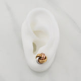Stud Earrings Helix 2.2gr / 12.6mm Three Golds +4 18K ©
