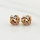 Topos Helice Semi Diamantado 0.8gr / 8.51mm Tres Oros +4 18K !