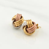 Topos Helice Semi Diamantado 1.8gr / 12.8mm Tres Oros +4 18K !