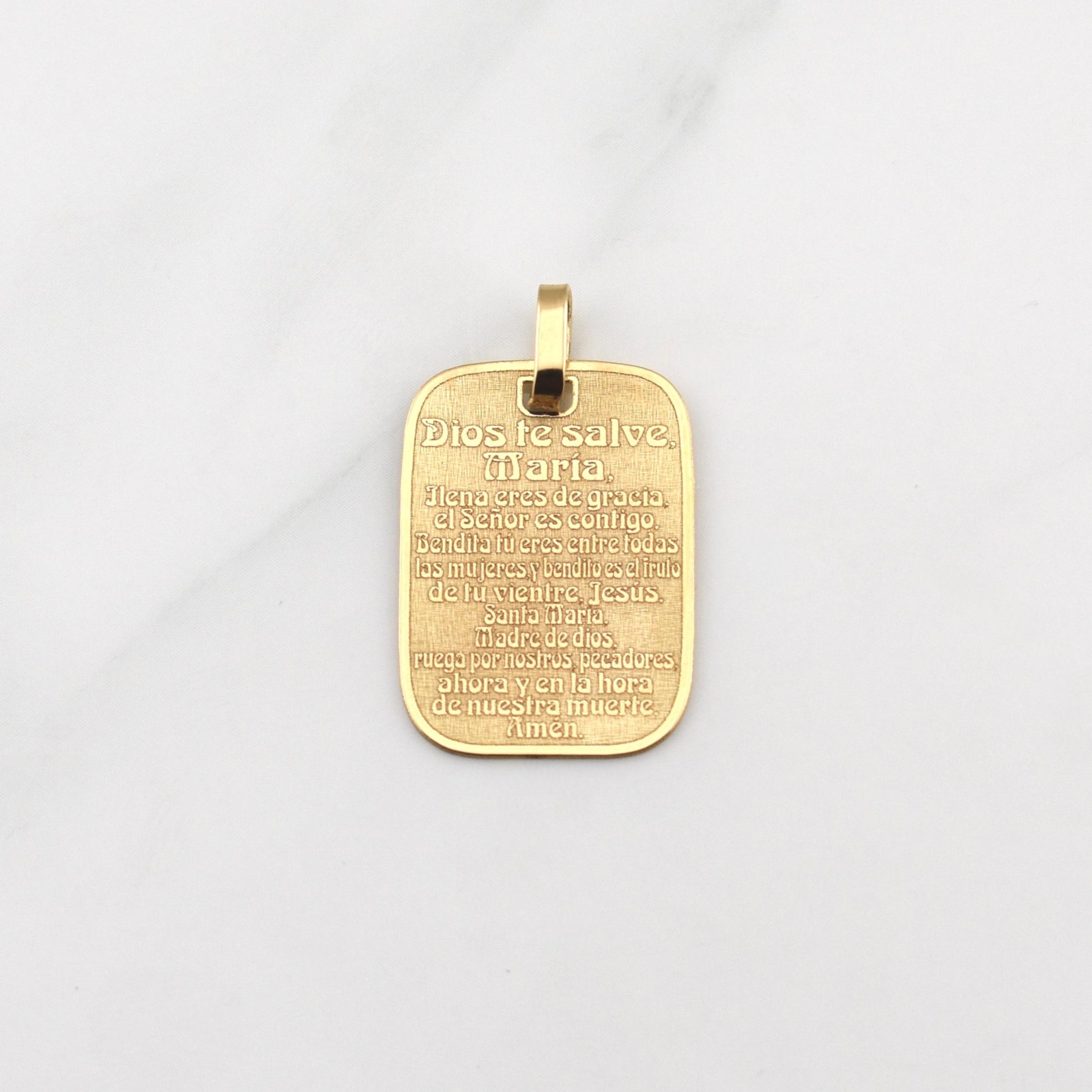 Dije Ave María 2.3gr / 1 in / Oro Amarillo +4 18K