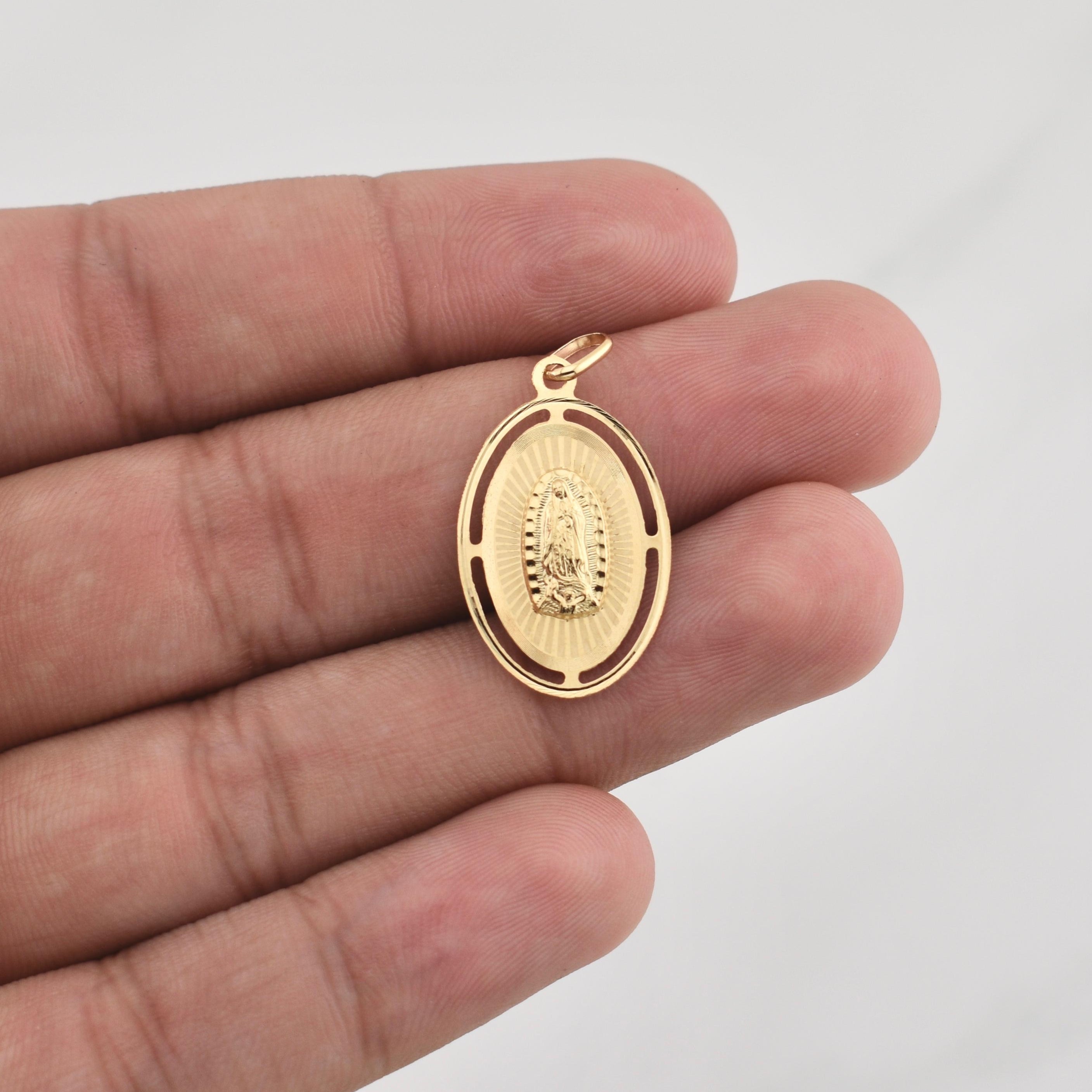 Dije Virgen Guadalupe 1.55gr / 1 1/4 in / Oro Amarillo +4 18K ©