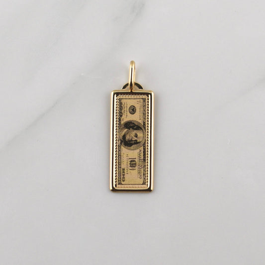 Dije 100 Dolares 1.1gr / 1 1/4 in / Oro Amarillo +4 18K !