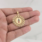 Dije Virgen De Guadalupe 2.9gr / 1 1/2 in / Oro Amarillo +4 18K !