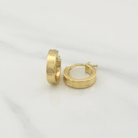 Hoop Earrings Screw 1.45gr / 3/4 in / Yellow Gold +4 18K !