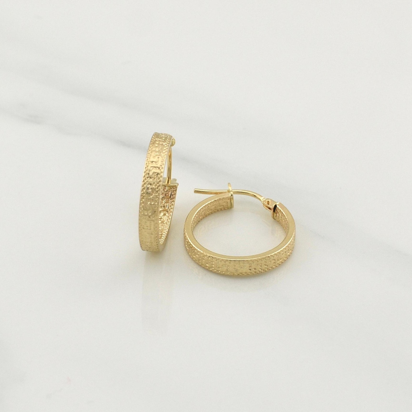 Hoop Earrings Atena 1.3gr / 3/4 in / Yellow Gold +4 18K !