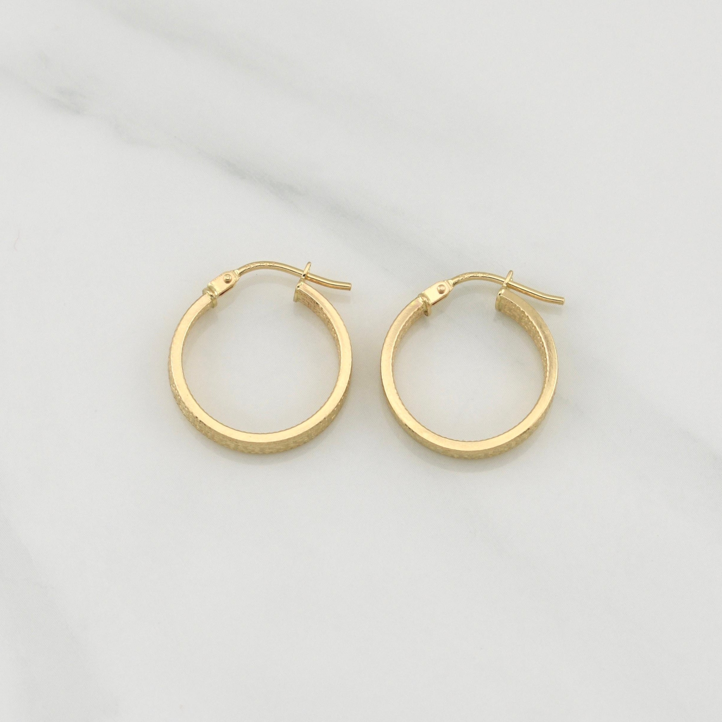 Hoop Earrings Atena 1.3gr / 3/4 in / Yellow Gold +4 18K !