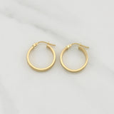 Hoop Earrings Atena 1.3gr / 3/4 in / Yellow Gold +4 18K !
