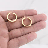 Hoop Earrings Victoria 2.2gr / 3/4 in / Yellow Gold +4 18K ©
