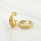 Hoop Earrings Victoria 2.2gr / 3/4 in / Yellow Gold +4 18K ©