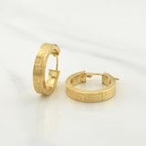 Hoop Earrings Victoria 2.1gr / 3/4 in / Yellow Gold +4 18K !