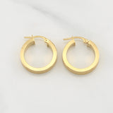 Hoop Earrings Victoria 2.2gr / 3/4 in / Yellow Gold +4 18K ©