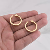 Hoop Earrings Victoria 2.5gr / 1 in / Yellow Gold +4 18K !