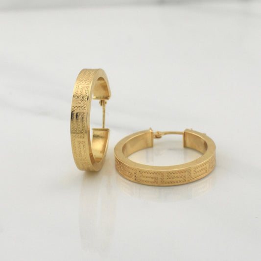 Hoop Earrings Victoria 2.5gr / 1 in / Yellow Gold +4 18K !
