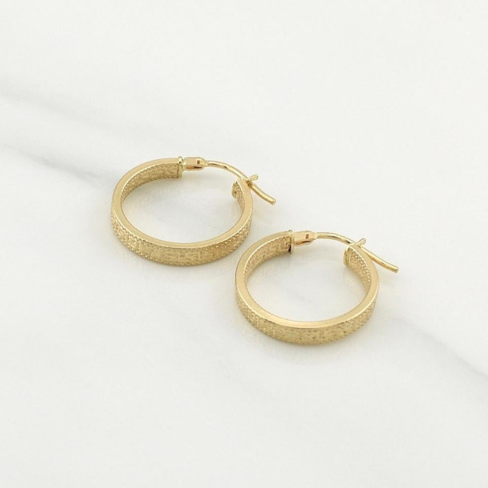 Hoop Earrings Atena 1.3gr / 3/4 in / Yellow Gold +4 18K !