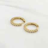 Hoop Earrings Track 3.35gr / 1/2 in / Yellow Gold +4 18K !
