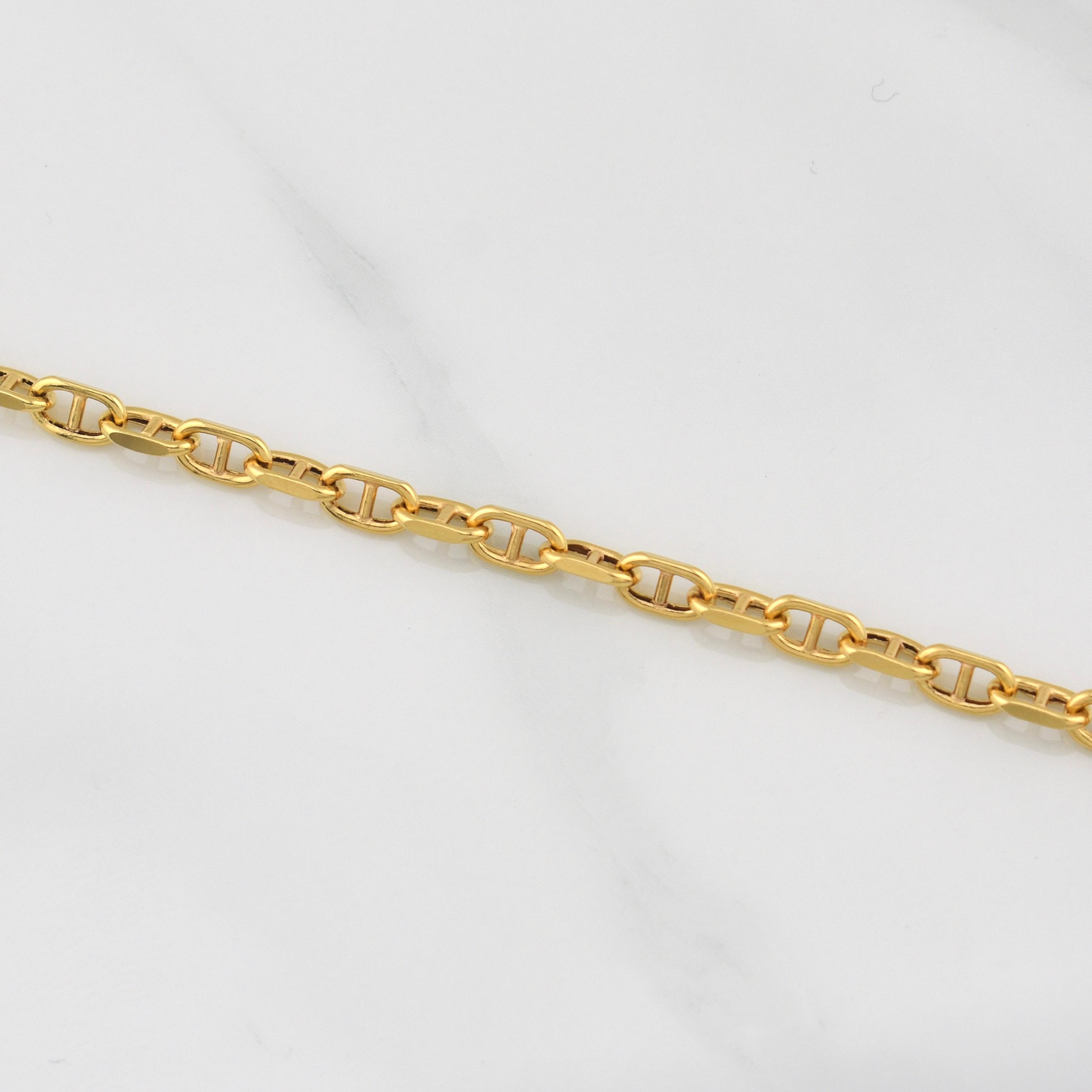 Cadena Marinera 9.65gr / 19 3/4 in / 3.9mm Oro Amarillo +3 18K !