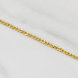 Cuban Links Bracelet 1.1gr / 7 3/4 in / 2.4mm Yellow Gold +1 18K !
