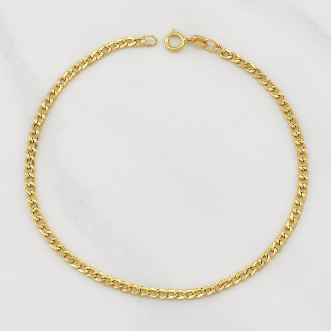 Cuban Links Bracelet 1.1gr / 7 3/4 in / 2.38mm Yellow Gold +1 18K !