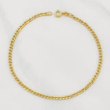Cuban Links Bracelet 1.1gr / 7 3/4 in / 2.38mm Yellow Gold +1 18K !