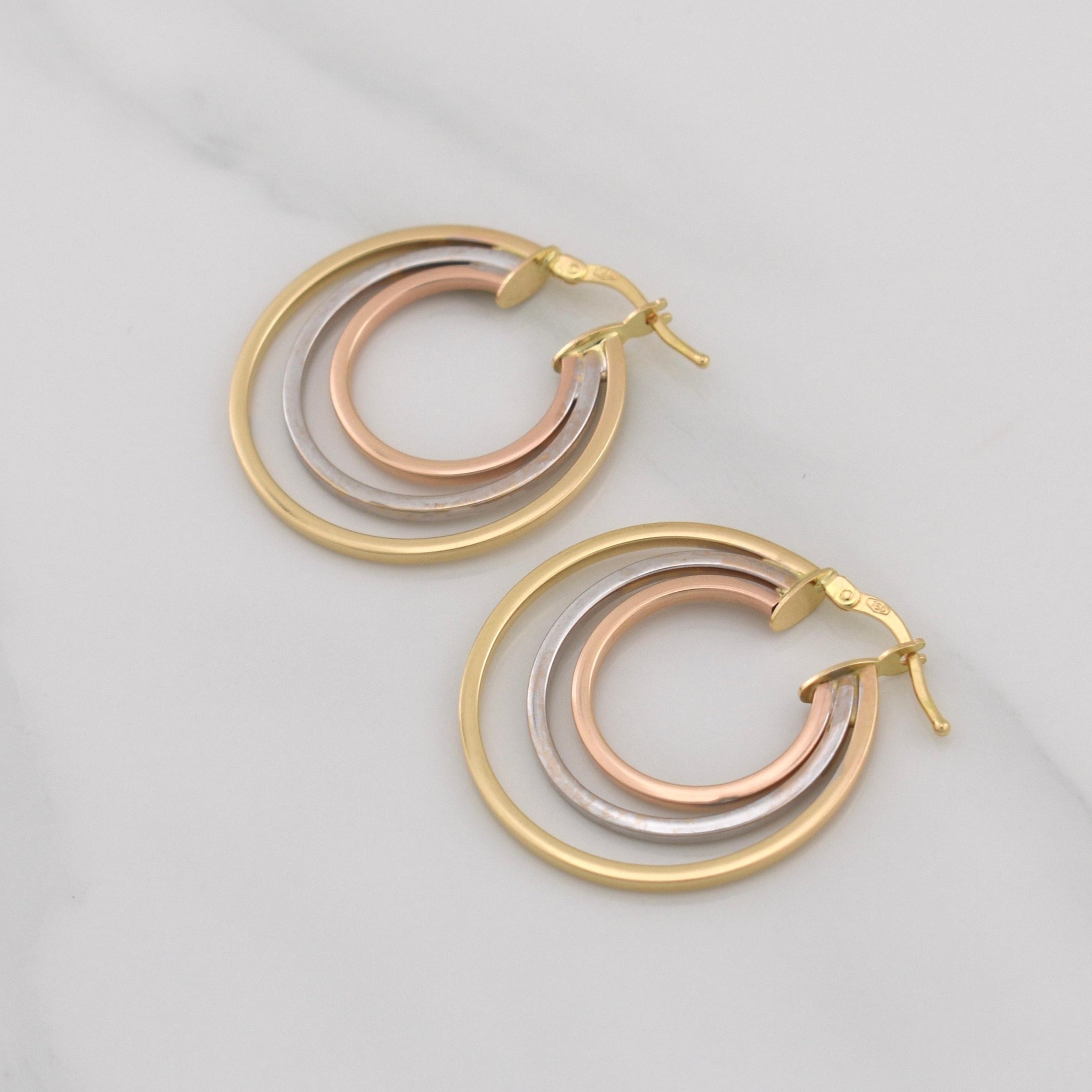 Candongas Nadia 3.55gr / 1 1/4 in / Tres Oros +4 18K *