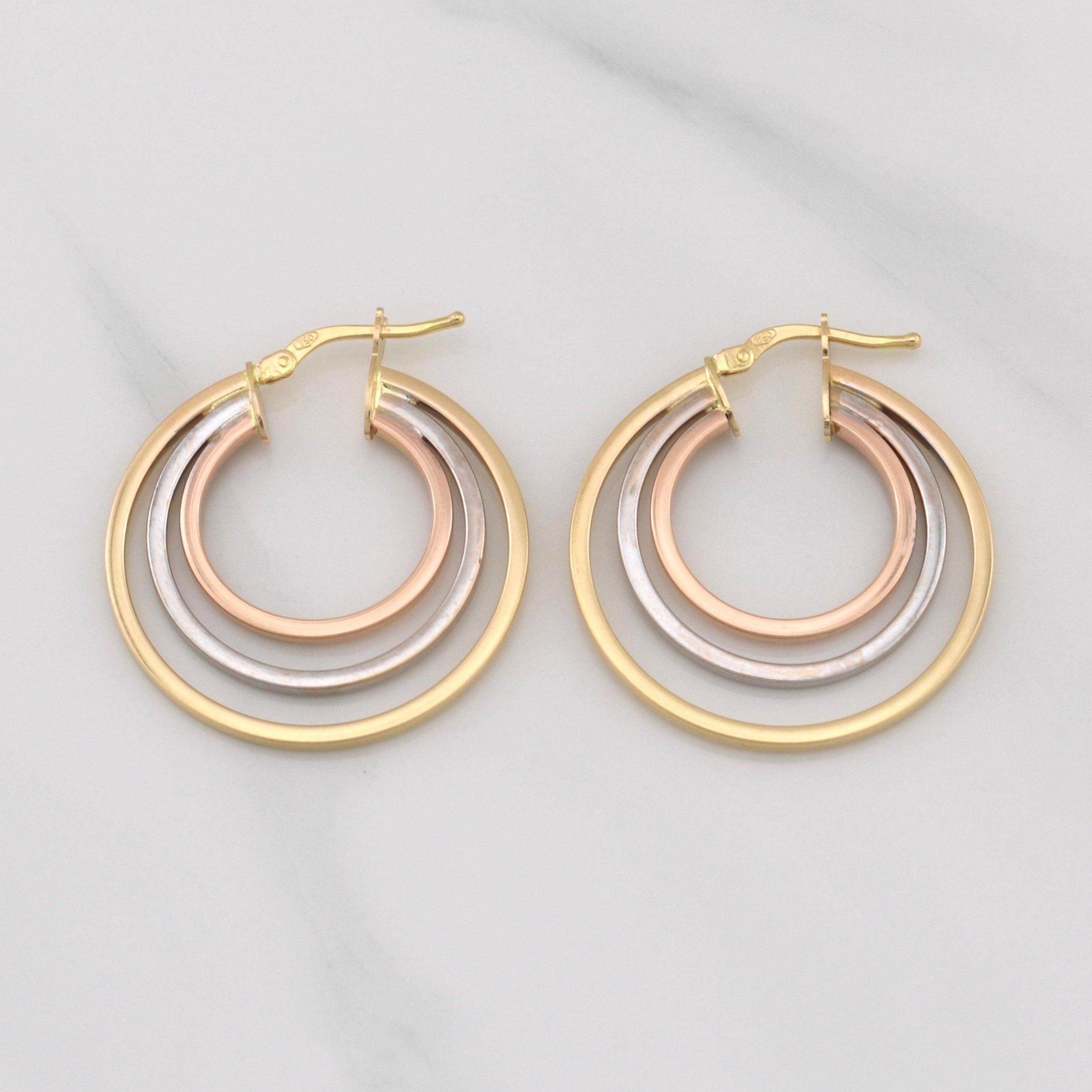 Candongas Nadia 3.55gr / 1 1/4 in / Tres Oros +4 18K *