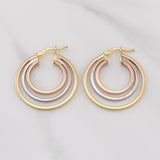 Candongas Nadia 3.4gr / 1 1/4 in / Tres Oros +4 18K !