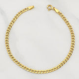 Cuban Links Bracelet 1.85gr / 7 3/4 in / 3.18mm Yellow Gold +1 18K !