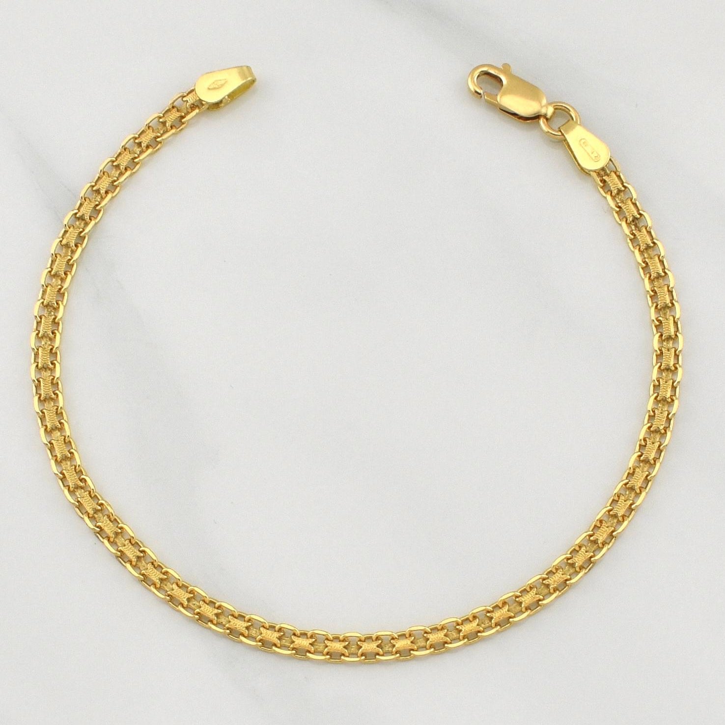 Bismark Bracelet 4.05gr / 7 1/2 in / 3.18mm Yellow Gold +1 18K !