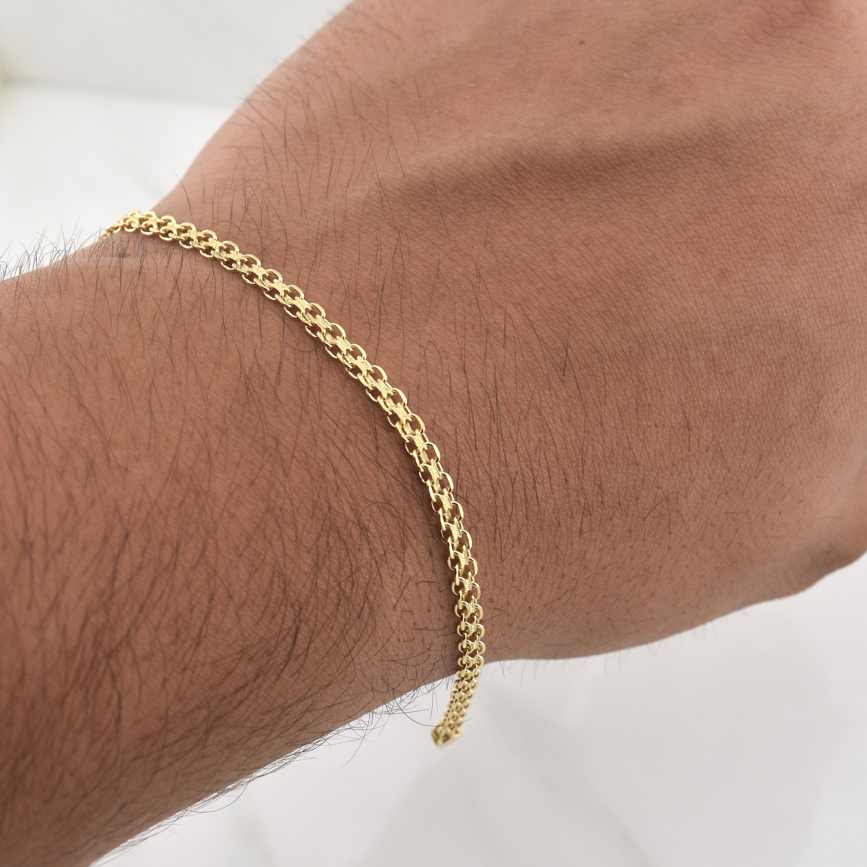 Bismark Bracelet 4.05gr / 7 1/2 in / 3.18mm Yellow Gold +1 18K !