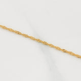 Cadena Singapur 1.6gr / 17 1/2 in / 1.32mm Oro Amarillo +3 18K !