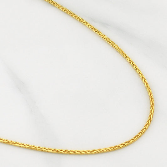 Cadena Franco 3.7gr / 19 1/2 in / 1.45mm Oro Amarillo +3 18K !