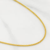 Cadena Franco 3.7gr / 19 1/2 in / 1.45mm Oro Amarillo +3 18K !