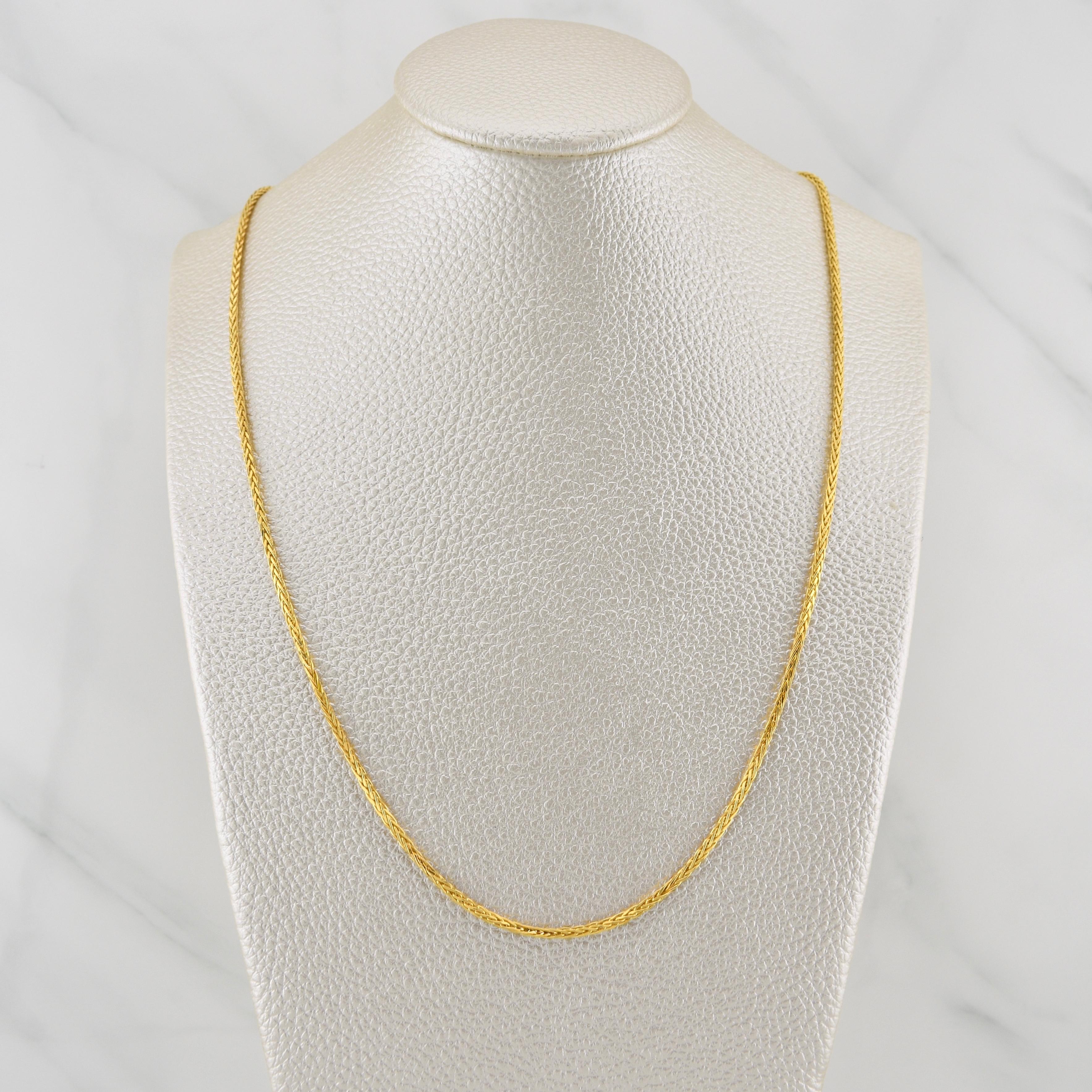 Cadena Franco 3.7gr / 19 1/2 in / 1.45mm Oro Amarillo +3 18K !