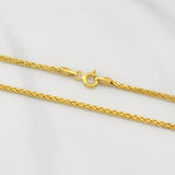 Cadena Franco 3.7gr / 19 1/2 in / 1.45mm Oro Amarillo +3 18K !