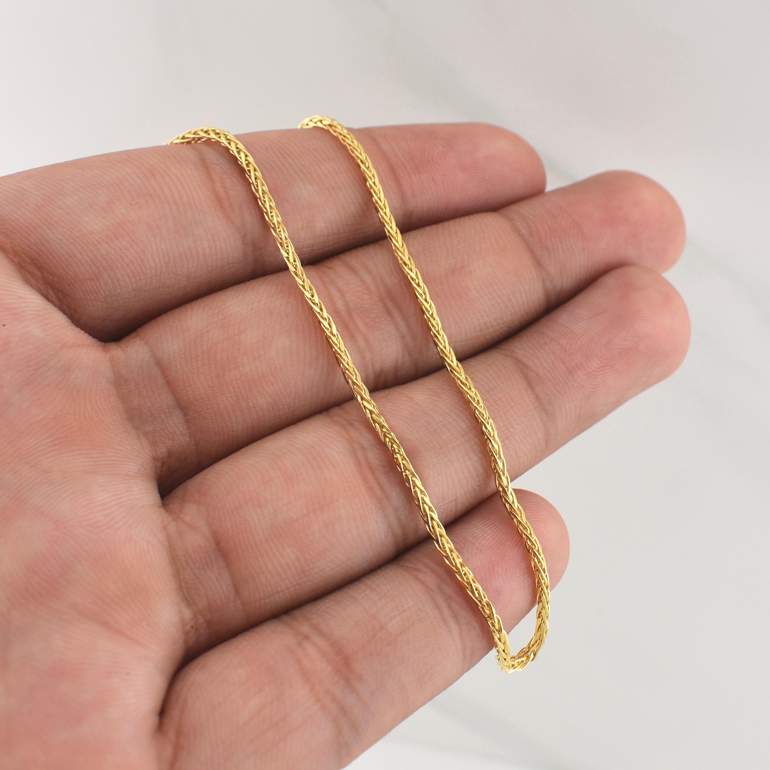 Cadena Franco 3.6gr / 19 3/4 in / 1.7mm Oro Amarillo +3 18K !